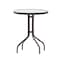 Flash Furniture Bellamy 23.75'' Bronze Round Tempered Glass Metal Table TLH-070-1-BZ-GG - alternate 9
